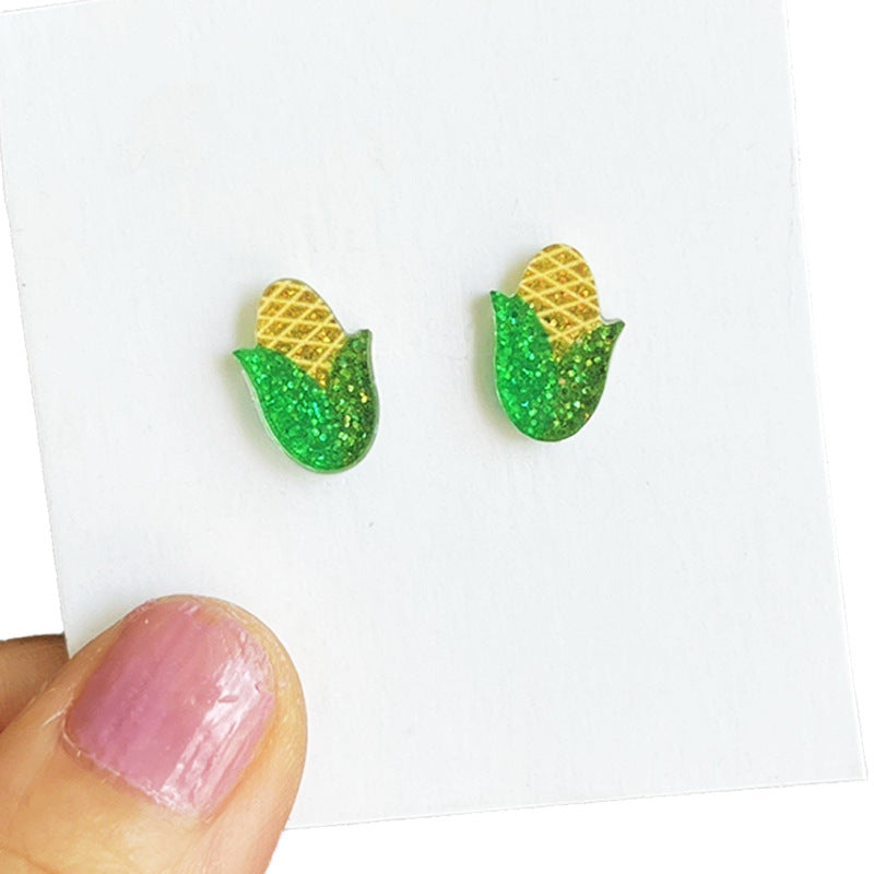 Wholesale Thanksgiving turkey pumpkin text autumn sparkling earrings